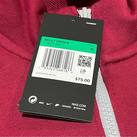 Florida State University Seminoles 1/4 Zip Fleece DJ8374-610 Athletic Active XL - Picture 3 of 6